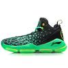 Li Ning Wade Fission 3 Patchwork Lightweight Anti Slip Mid top Basketball Shoes Men's Neon Green ABAM025-1