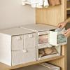 Cotton Linen Drawer-Style Clothing Organizer Box Bras Jeans Socks In Wardrobe Closet Storage