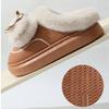 Pantoufles en coton pour femmes, pantoufles en cuir imperméables, nœud épaissi, jolies pantoufles duveteuses, pantoufles d'intérieur, PVC, sensation ample