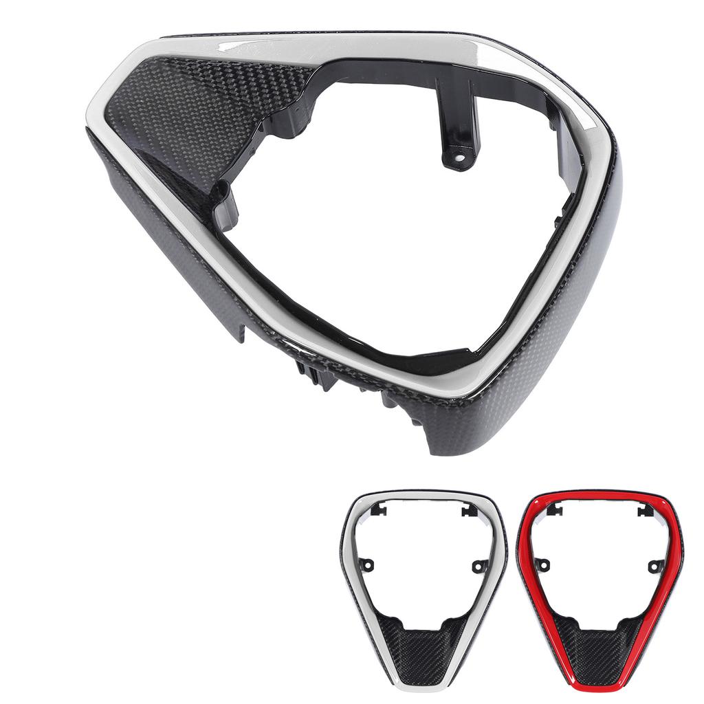 Carbon Fiber Steering Wheel Center Frame Cover Interior Car Steering Wheel Panel Moulding Trim for C