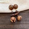 Retro Bohemian Wooden Tassel Earrings: 2026 Summer Niche Stud Accessories