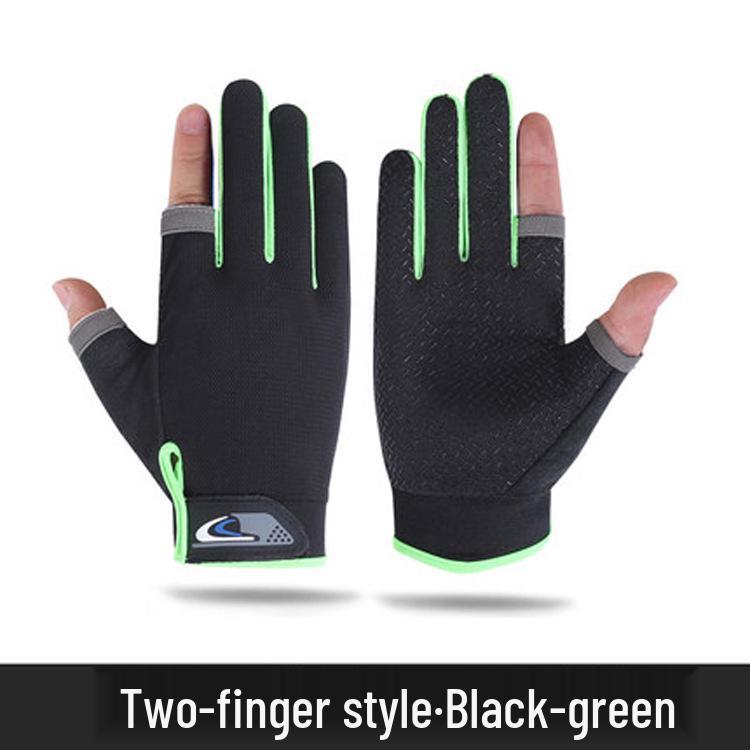 Unisex Summer Outdoor Cycling & Fishing Gloves - Fingerless, Sun Protection, Touchscreen Compatible, Breathable & Lightweight.