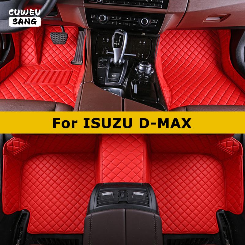 BFY1 CUWEUSANG Custom Car Floor Mats For ISUZU D-MAX 2012-2022 DMAX Auto Carpets Foot Coche Accessorie