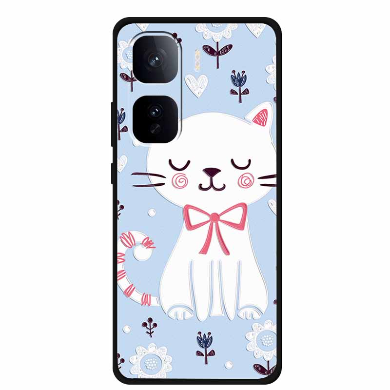 For iQOO Neo 10 Phone Case 3D Relief Emboss Flower Cover for Vivo iQOO Neo 10 Pro plus Silicone Soft Protective Cases Neo10 Pro+