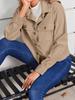 2024 Trendy Women's Casual Corduroy Crop Jacket: European & American Style Button-Up Cardigan