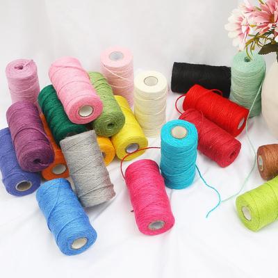 100 m/Rolle, 2 mm, natürliche Sackleinen-Sackleinen-Jute-Schnur, Schnur, Seil, Geschenkverpackung, Schnüre, Weihnachts-Event- und Partyzubehör, DIY-Dekoration