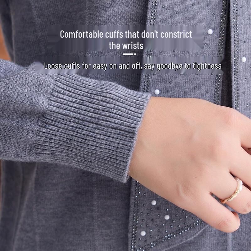 Datang Furen Women's Elegant Knitted Cardigan for Mature Women