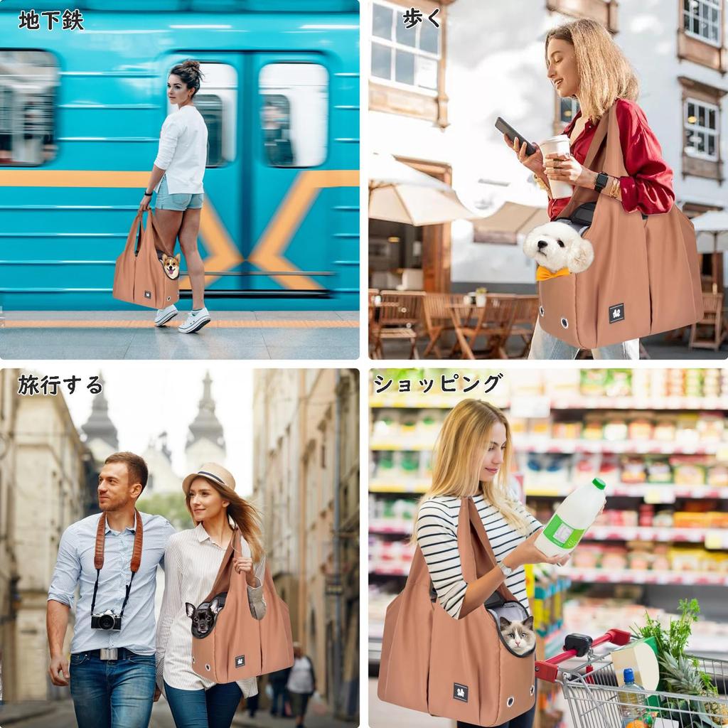Stylish Pet Carrier Bag for Small Dogs and Breathable Soft Tote Convenient for Travel and Large Capacity Carry Carry Bag for Large Cats and Dogs Cats,