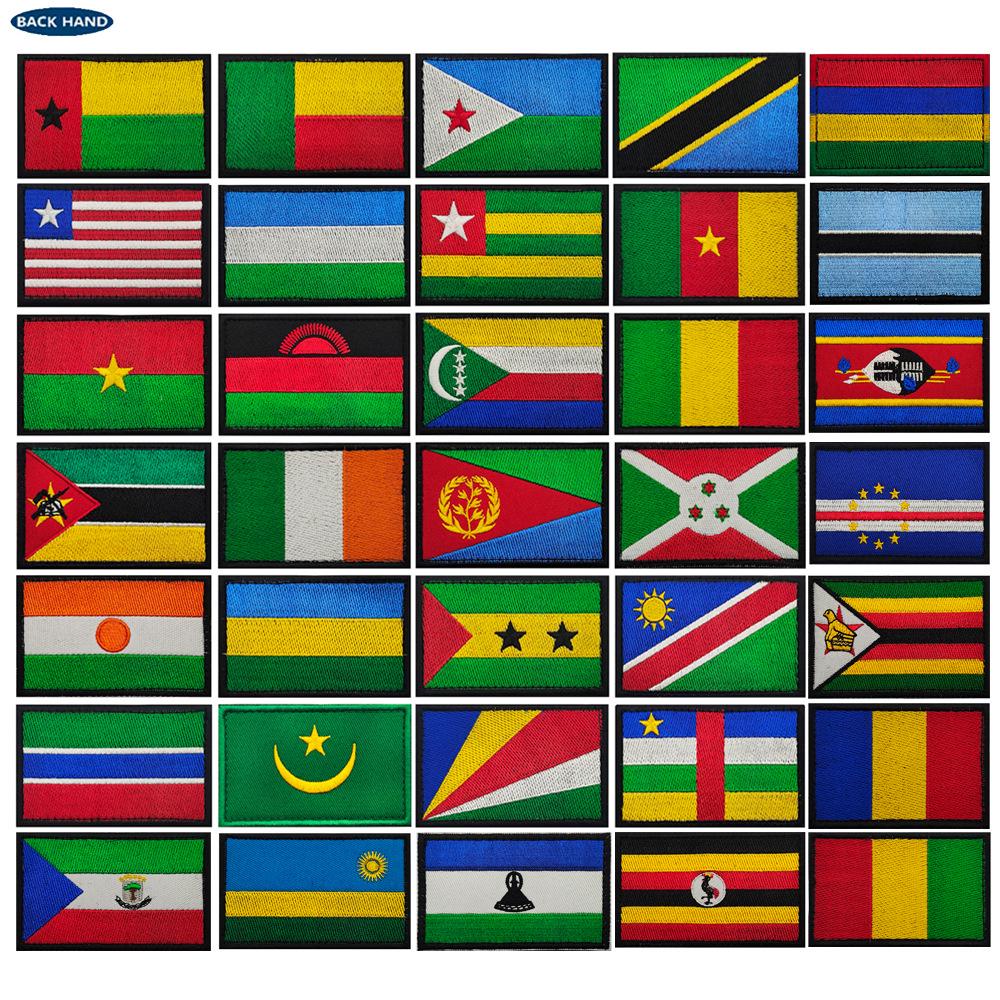 Toppa Toppa Bracciale Bandiera Nazioni Africane a Velcro (Sudafrica, Egitto, Kenya, Congo, Nigeria, Angola)