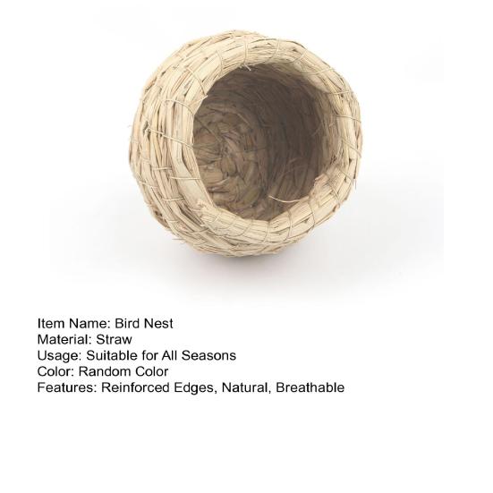 Yousheng Handgewebtes Taubennest Warmer Unterschlupf Verstärkte Kanten Natürliches Atmungsaktives Vogelhaus Aufhängbar Papageien Brutnest