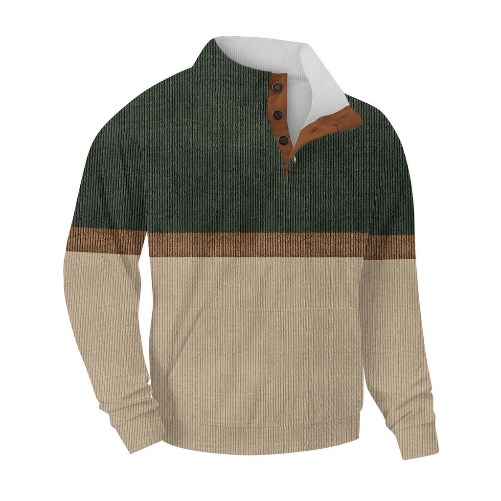 Moletom masculino retrô casual com estampa degradê