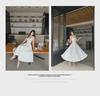 2025 Elegant Red Swing Skirt Dress: New French-Style Suspender for Women