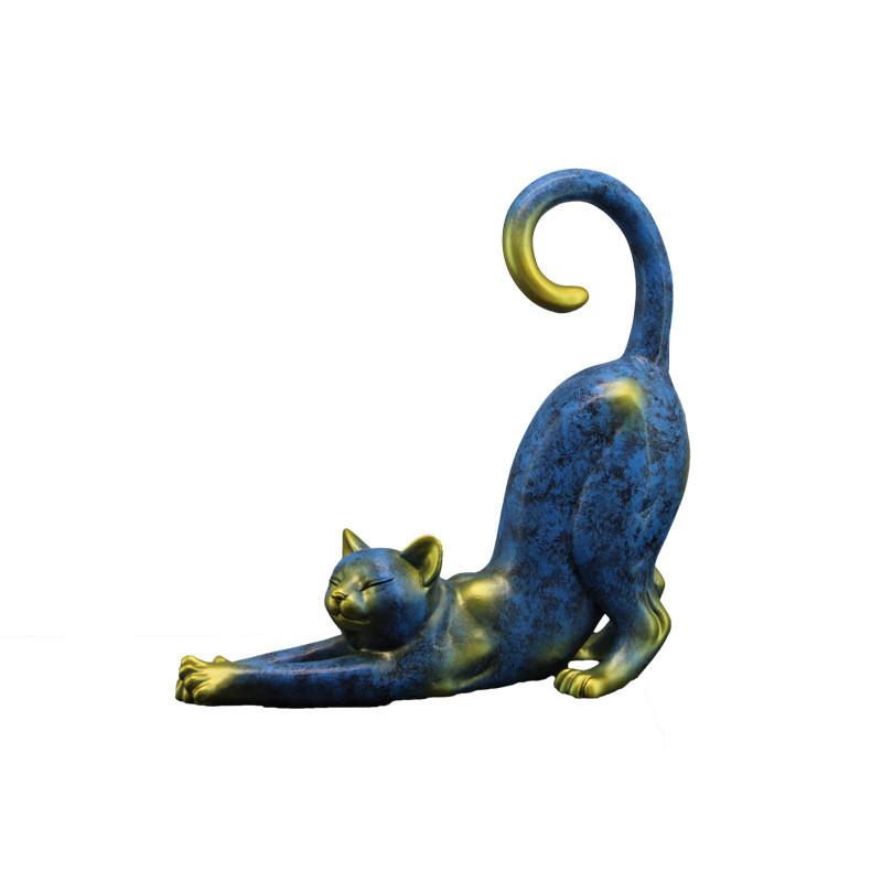 Simulated Resin Cat Model Tabletop Figurine Room Decoration Cute Animal Ornament