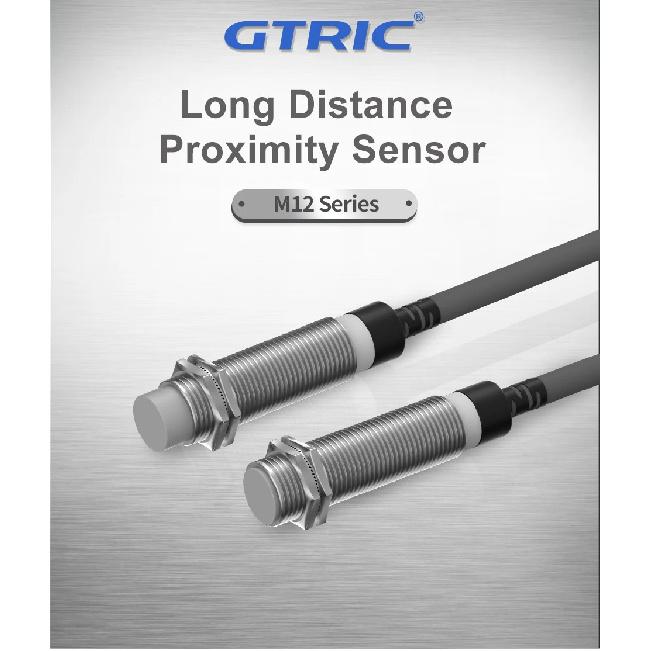 GTRIC Long Distance Inductive Sensor Metal Proximity Switch M12 NPN PNP NO NC 10-30V DC Flush Non-Flush Sensing Range 4mm 8mm