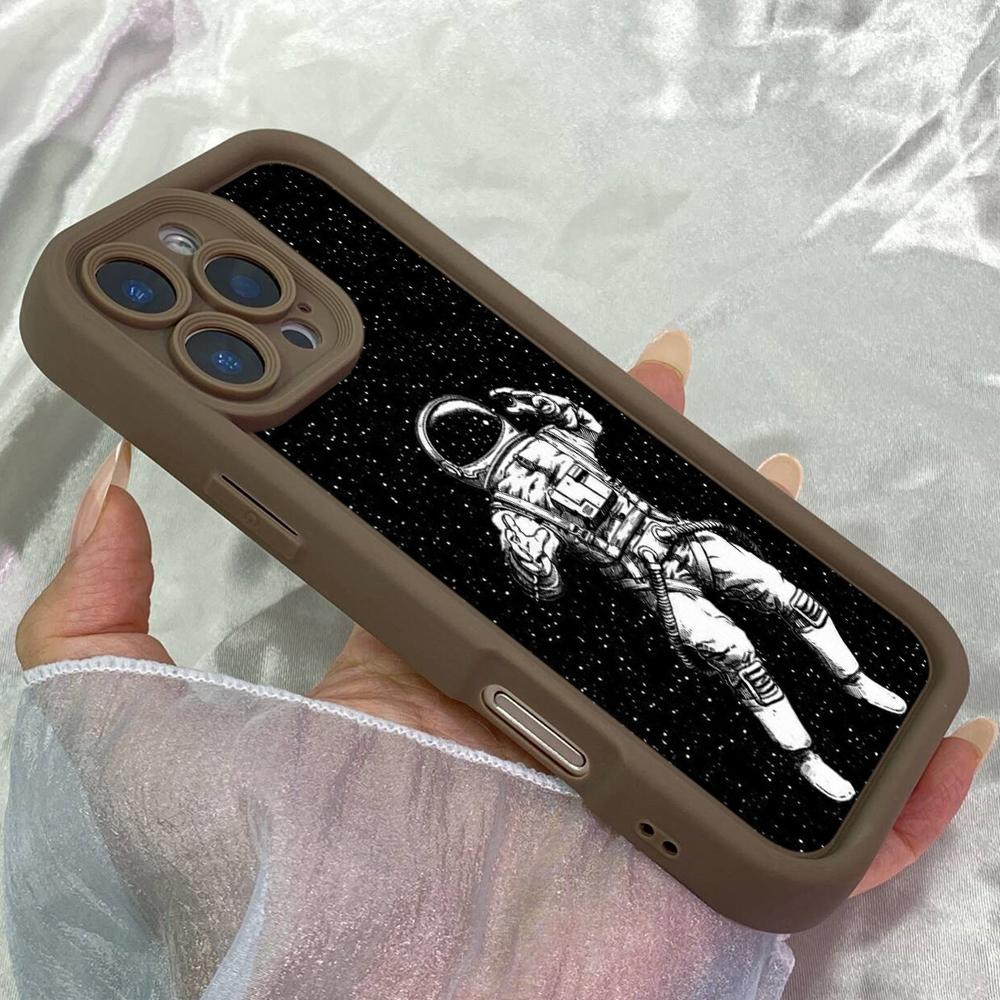 JT43 Astronaut Rocket Man Realme 14 15 Huawei Honor 70 90 Infinix Tecno itel Motorola Google All Model Angel eyes Soft TPU Phone Case