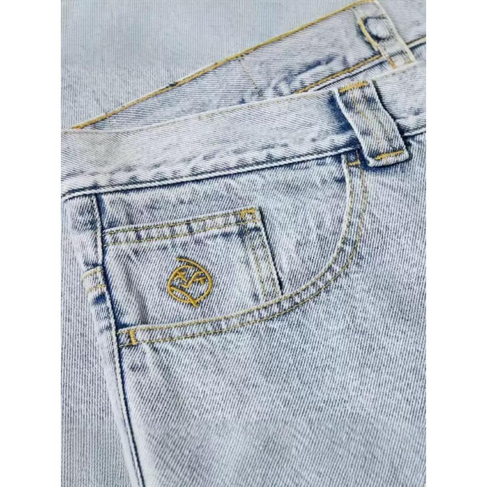 Streetwear Jeans Black Straight Leg Casual Denim Pants High Street Style