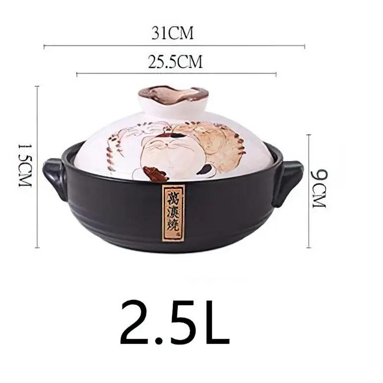 

Ceramic Casserole Cookware Pottery Korean Soup&Stock Pot Crock Saucepan Pan Cooking Utensils Cooker Household Kitchen Supplies
