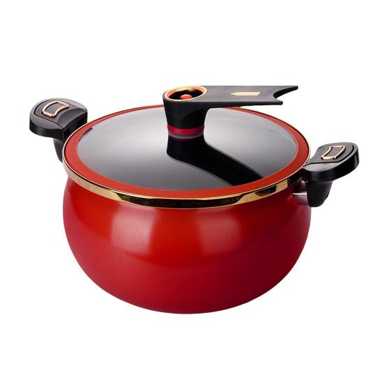 Nonstick Ceramic Coated Soup Pot with Lid 7L Fast Cooking Crock Pot Micro Pressure Cooker Versatile Cookware