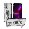 Pro iPhone 14 Pro Pouzdro na telefon WANLONFENG PC TPU Zadní kryt Stojánek s tvrzeným sklem