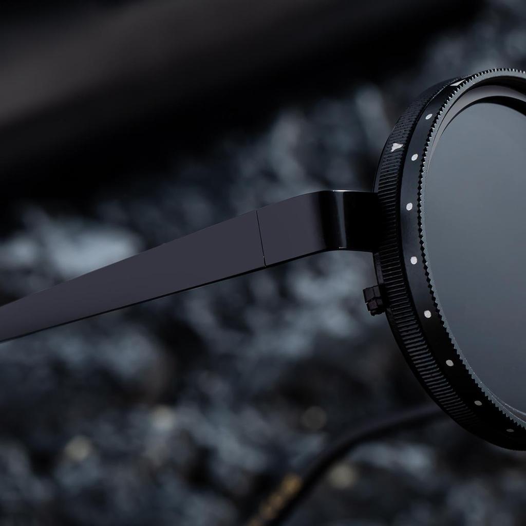 Round Frame Men's Adjustable Zoom ND Sunglasses - High-End TikTok Trendsetter