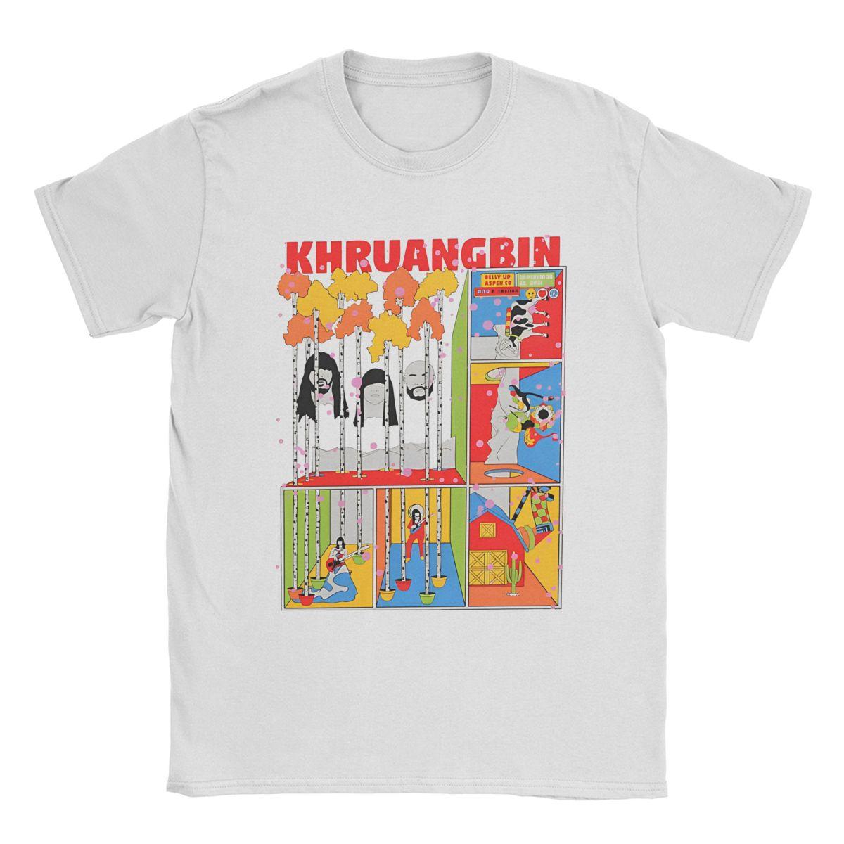 

Новинка Khruangbin Abstract Art Work Футболка Мужская с круглым вырезом 100% хлопок Футболка с коротким рукавом Подарочные топы на день рождения S белый