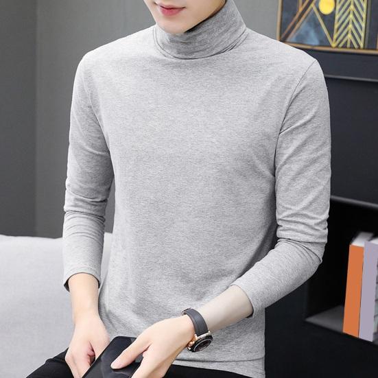 Muži Podzim Zima Spodní díl Top Vysoký límec Ochrana krku Dlouhé Rukávy Pružný Teplý Pulovr Pure Color