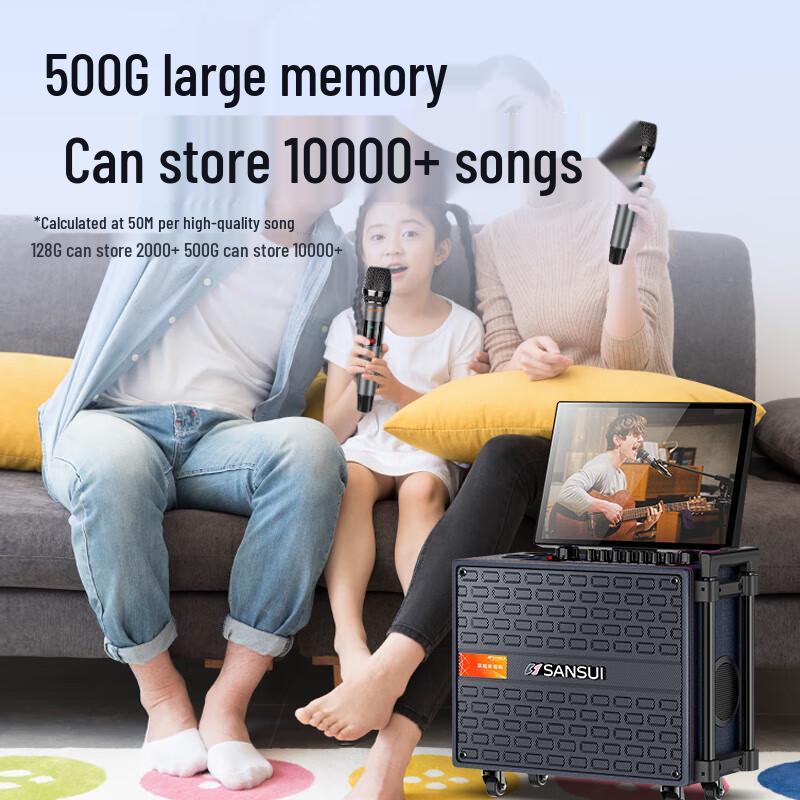 Sansui Q085 Portable Outdoor Karaoke Trolley Speaker