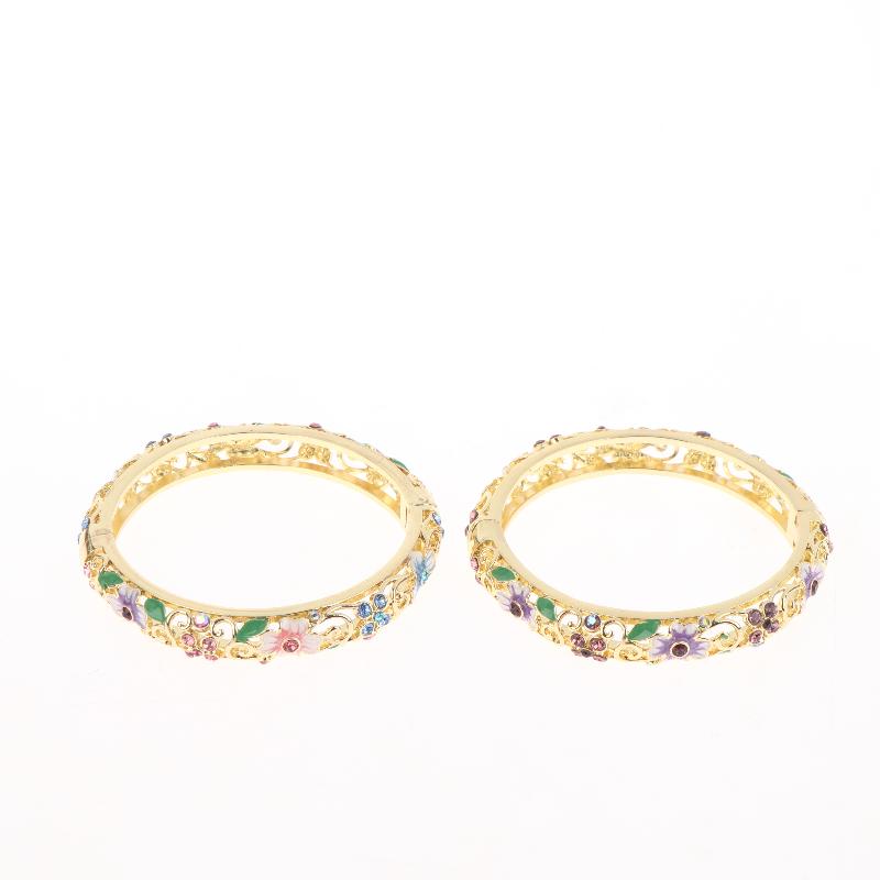 Brățară Cloisonne Vintage Stil Etnic Emailată Golită Floare Brățară Modă Elegantă Brățări Pentru Femei Bijuterii Cadouri