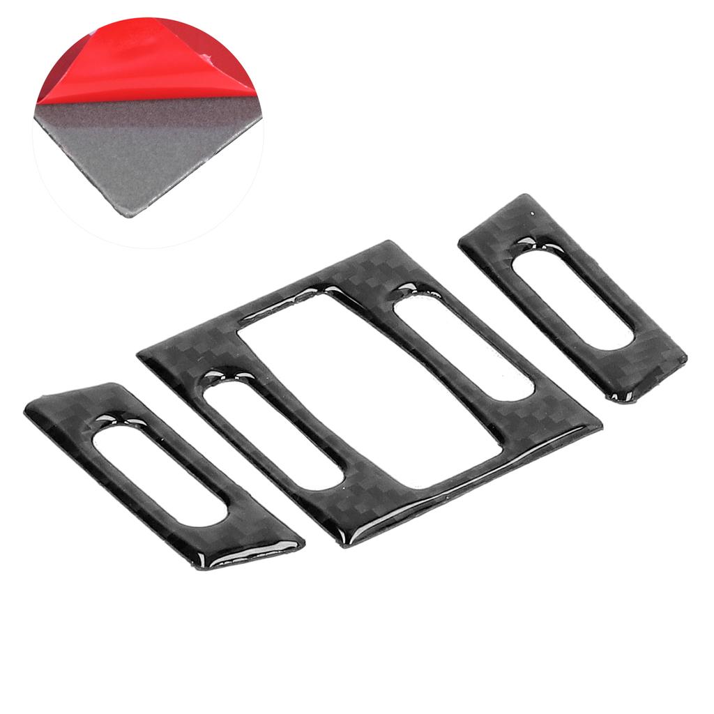 3pcs Carbon Fiber Interior Air Outlet Trim Cover Fit for 5 Series E60 E61 2004‑2010