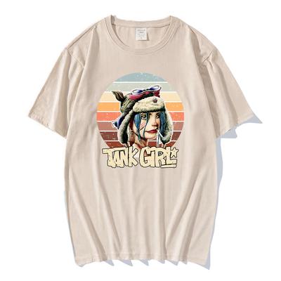 Tank Girl T-shirt Anime Print High Quality Cotton Tee-shirt for Summer Girls Goth Tshirts Funko Punk Gamer Cult Movie Music Tees