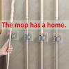 1/3Pcs Mop Clip Wall Mounted Storage Mop Organizer Holder Hanger Storage Rack Seamless Mop Clip Hook Household Mounted Hanging Racks