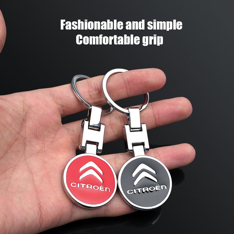 1Pcs High Quality Metal Car Logo Keychain For Citroen C1 DS3 C2 C3 Vts C4 Saxo C4L C5 C6 C8 Xsara C3-XR Picasso Berlingo Cactus
