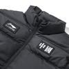 Li Ning Football Series Logo Letter Minimalist Trendy Casual Stand Collar Thick Warm Down Jacket Men Outerwear YYMV217-1
