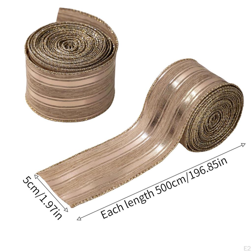 5cm Wide Christmas Decorative Ribbon, Ideal for Decorating A Tree, Greeting Cards Or Garland.