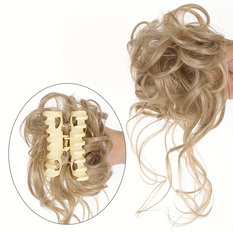 Aosiwig Synthetic Hair Bun Chignon Messy Curly Hair Band Elastic Scrunchy False Hair Pieces For Women Hairpins Black Brown