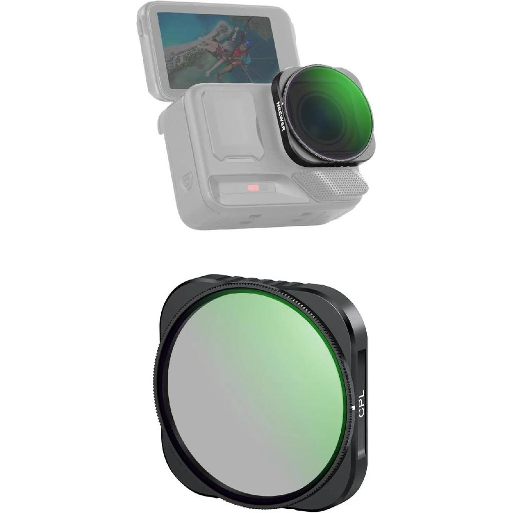 NEEWER CPL Filter Compatible with Insta360 Ace Pro Insta 360 Ace Pro 2 Snap On Multicoated HD Optical Glass Adjustable