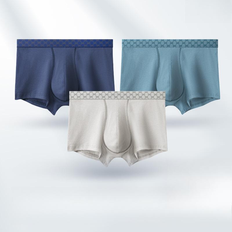 

3 шт. мужского нижнего белья Мужские антибактериальные брюки с плоскими углами больших размеров Мужские трусы-боксеры и шорты 3XL