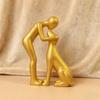 Dog Figurines Statues,Man and Dog Statues Human and Dog Sculptures Ornament for Home Office Decors Pet Memorial Gift