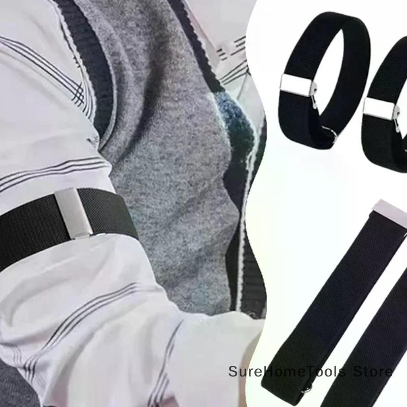 1 Pair Business Elastic Adjustable Shirt Sleeve Garter Anti-Slip Arm Band Cuff Holder Men Women Office Formal Wear
