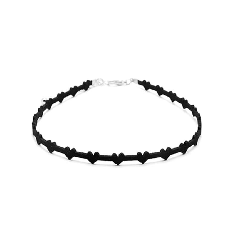 

Черное кружевное колье-чокер Женский бархатный чокер Ожерелья с сердцем любви Чокер Тату Collares Collie Ras De Cou