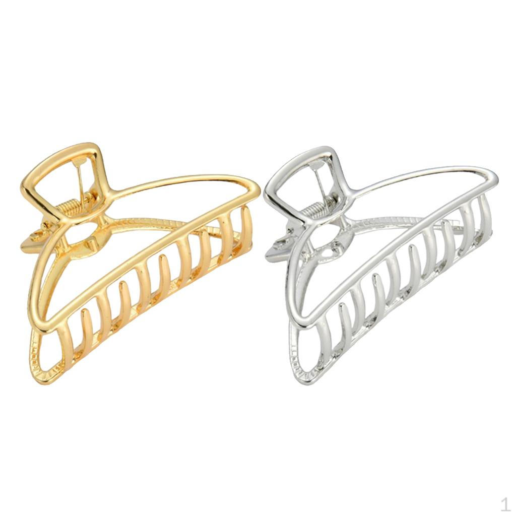 2x Metal Jaw Clamp Hair Updo Tools