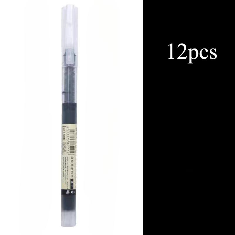 3/12PCS /set High Quality Needle Type Gel Pens Straight Liquid Ballpoint Pen Kawaii Stationery School Office Supplies Writing