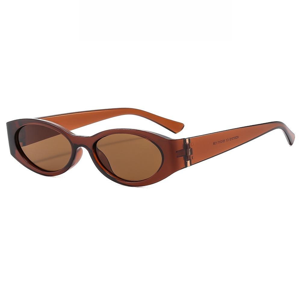 Retro Oval Frame Sunglasses Women Fashion Small Frame Sun Glasses Men Sunglasses Punk Cat Eyes Sunshade Sun Protection Eyewear