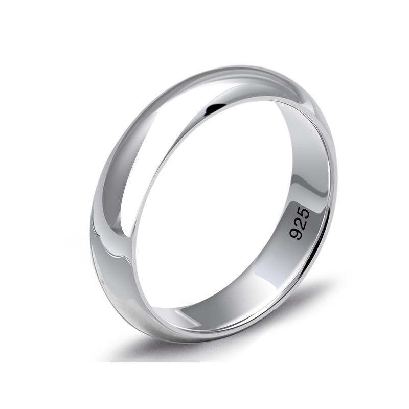 S925 Sterling Silver Magic Ring - Unisex European Retro Style, Lord of the Rings Inspired, Smooth Surface Couple Ring
