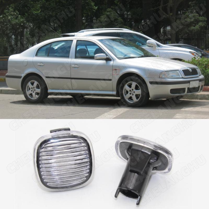 

2 шт. Для Skoda Octavia MK1 A4 2001 2002 2003 2004 2005 2006 2007-2011 Автомобільний стайлінг Маркер Поворотник Повторювач без лампочки
