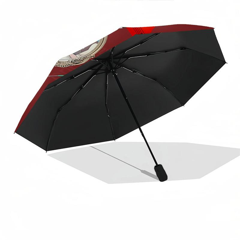 101 Dalmatians, Cruella de Vil Themed Automatic Opening and Closing Umbrella, Brightly Colored 8-rib Portable Umbrella, Suitable for Men and