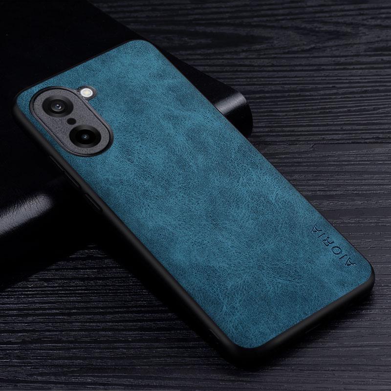 

Premium PU Leather Phone Case for Oneplus Nord 5 Scratch-Resistant Solid Color Cover for Oneplus Nord CE5 Case Oneplus Nord CE5 темно-синього кольору