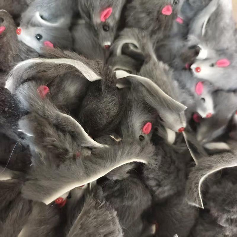 100PC/Lot Rabbit Fur Pet Cat Mouse Toys Pet Kitten Playing Toys Cat Mice Toys Pet Supplies