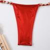 Glänzender Sexy Europäischer & Amerikanischer Gespaltener Dreieck-Bikini, Riemen-Badeanzug ohne Rücken