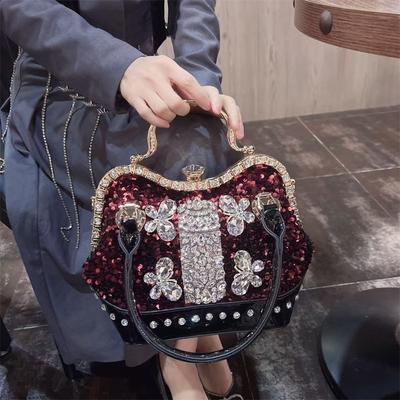 2025 New Diamond Encrusted Women's Handheld Shoulder Cross Bag Trend
